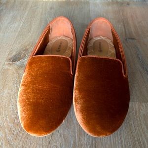 Birdies Starling copper velvet flat